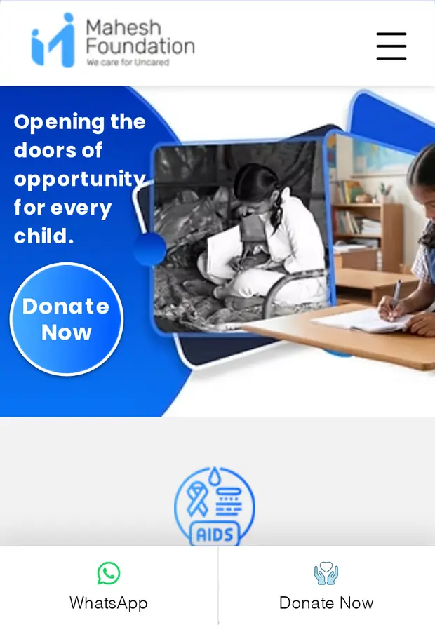 Mahesh Foundation tablet website