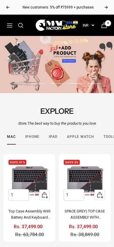MacFactory mobile website